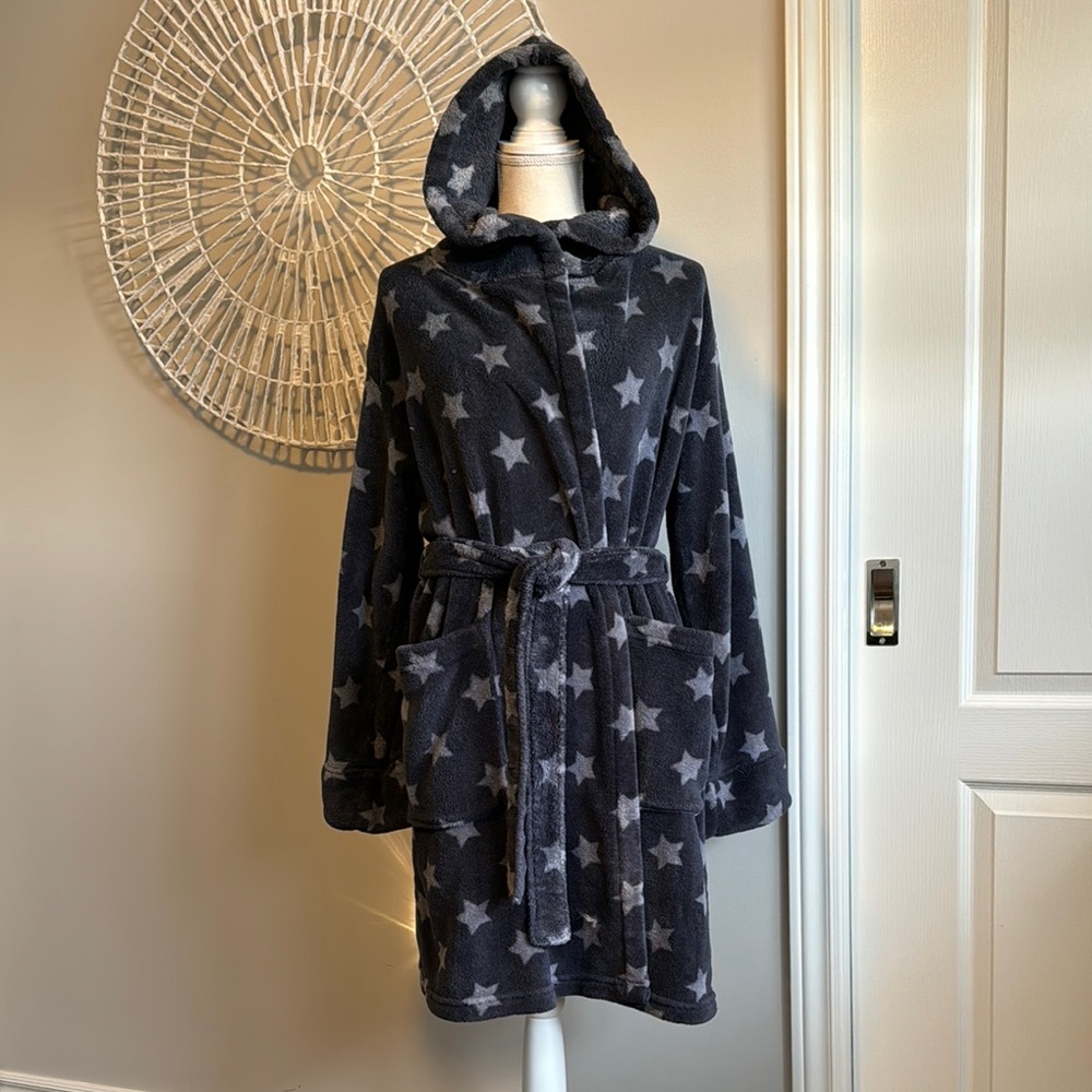 La SENZA Gray Hooded Robe